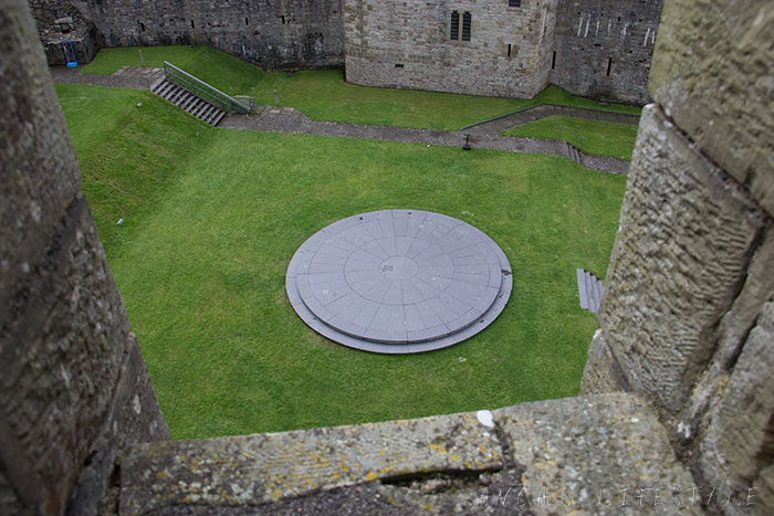 Caernarfon Castle slate stand for the investiture of the Prince of Wales