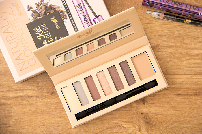 Barry M Natural Glow 2 eye shadow palette. opened