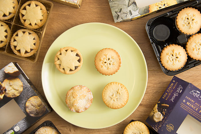 Best Luxury Mince Pies, four pies on a plate