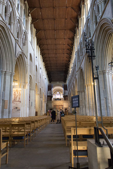 St Albans Cathedral. Inside