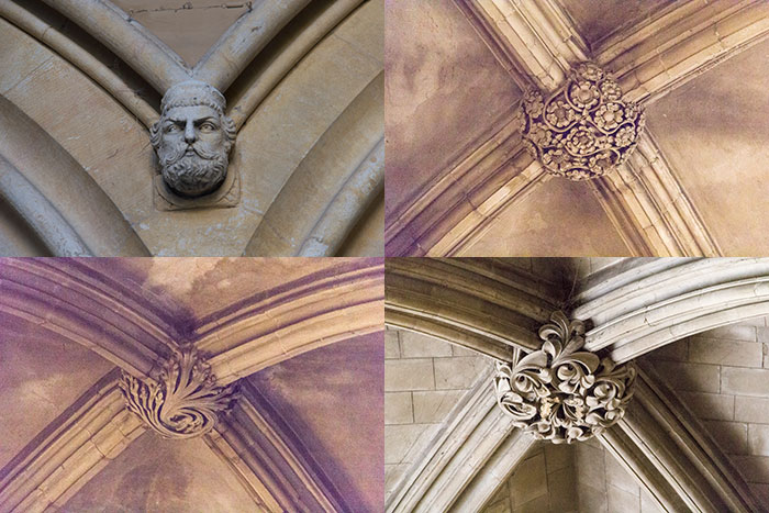 St Albans Cathedral. Wall and ceiling decor