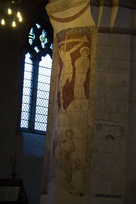  St Albans Cathedral. Painted walls