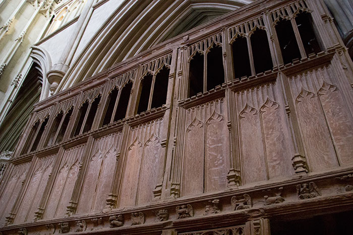 St Albans Cathedral. Wooden watching loft