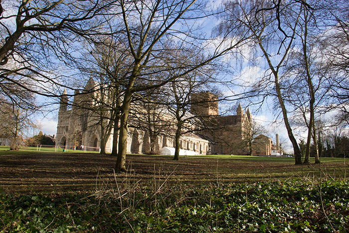 St Albans Cathedral. Outside