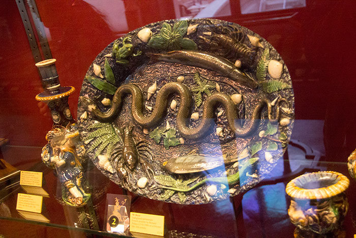 Basin. Lead-glazed earthenware. French, possibly made by Bernard Palissy in late 16th century