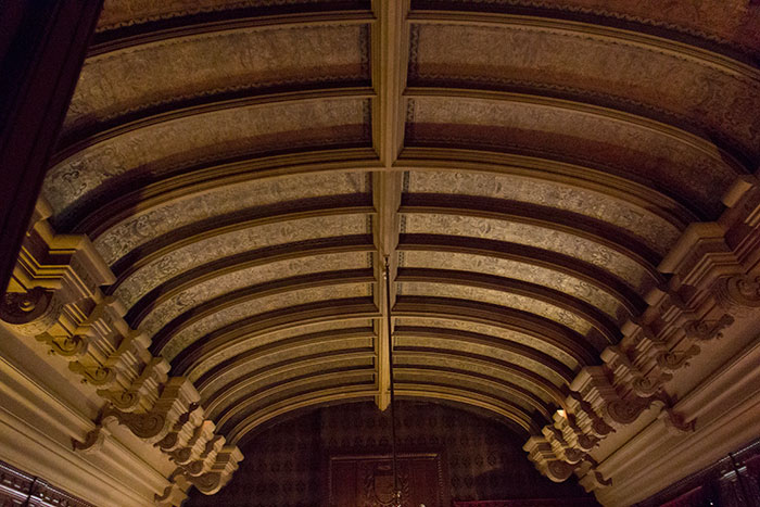 Leather ceiling at Waddesdon Manor