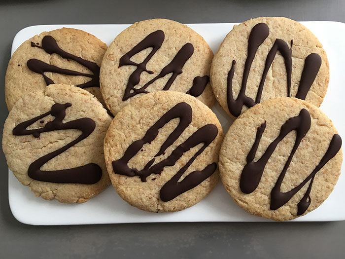 Vanilla Biscuits with dark chocolate