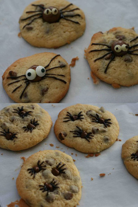 Spider chocolate cookies