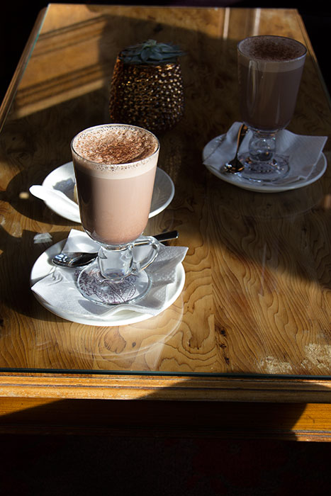 Hot chocolate at Manor House Hotel