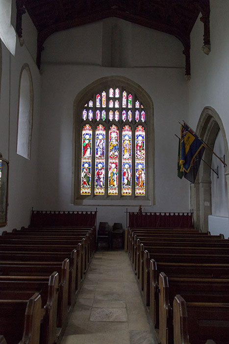 Church in Bibury. Interior of St Mary's