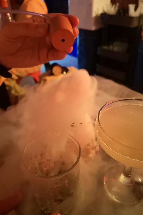 Dry ice cocktail at ABQ London