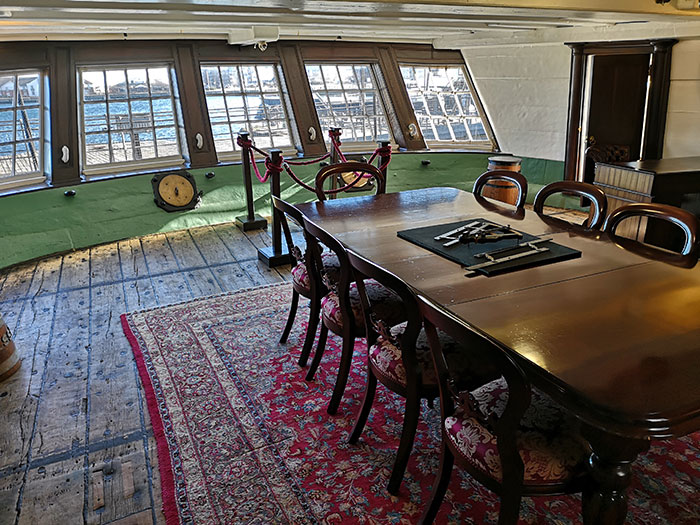 Captain's room on HMS Trincomalee