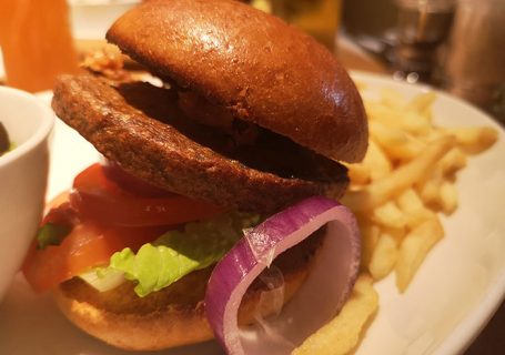Vegan burger at Beefeater