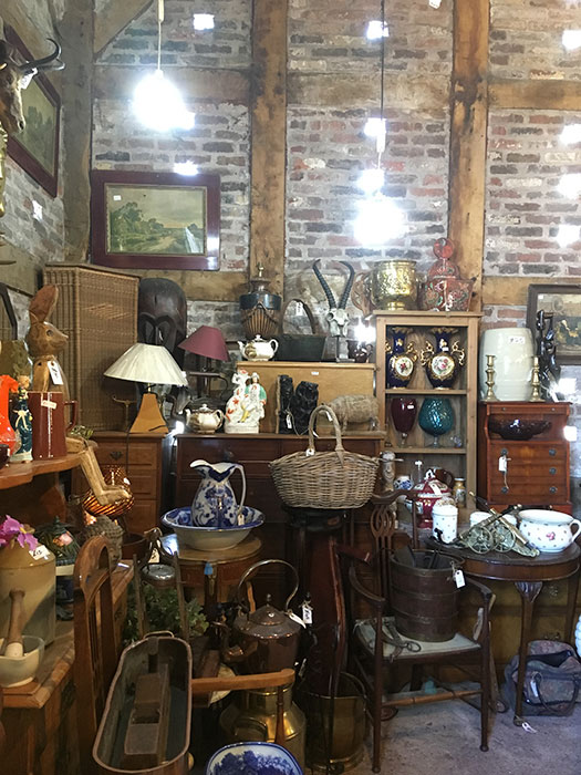 interior of an antiques centre
