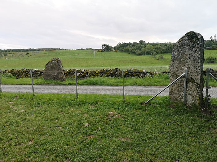 Standing stone, part of the fence