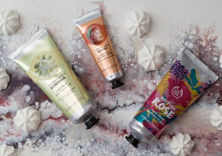 Hand creams from The Body Shop