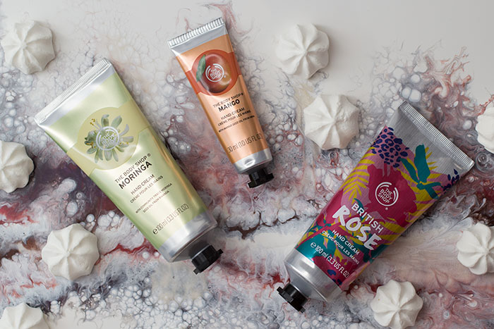 Hand creams from The Body Shop