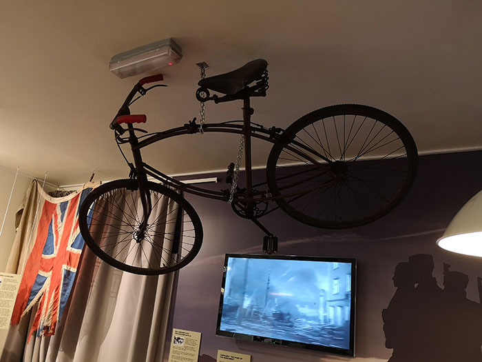 Bike on display at West Highland Museum. Fort William