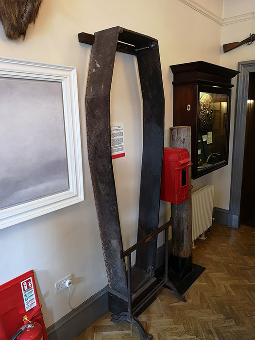 Coffin guard on display at West Highland Museum. Fort William