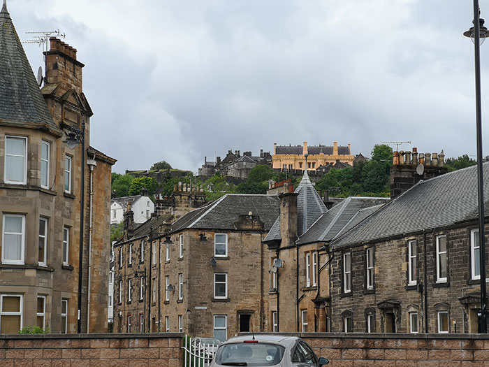 Stirling Castle, viewed from a car park