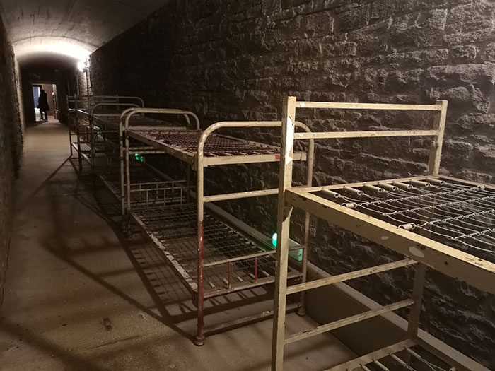 Beds in the Bomb shelter