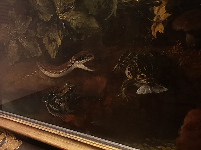 Exhibit at National Museum of Cardiff. Detail on a painting