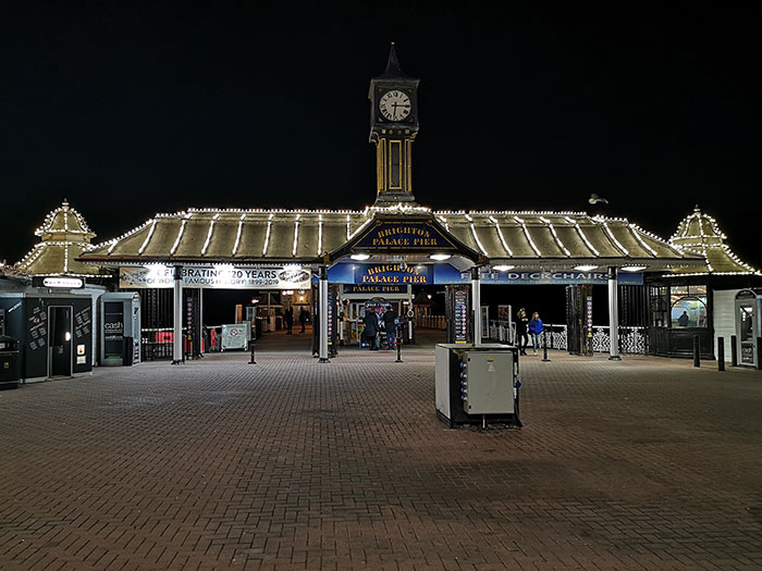 the pier at night