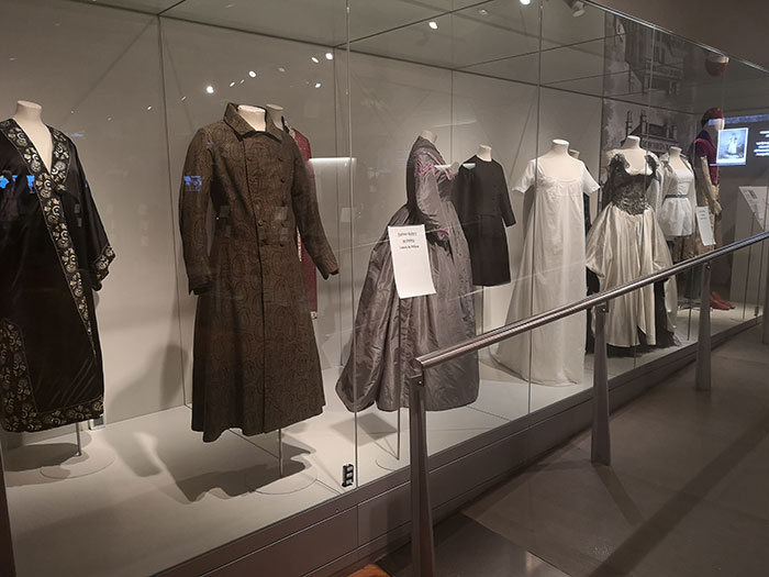 Victorian dresses on display