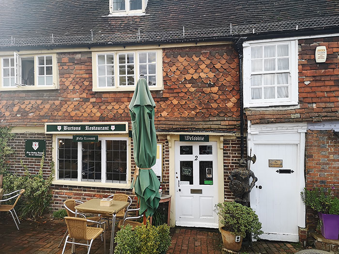 Mrs Burton's Restaurant, Hastings. Entrance