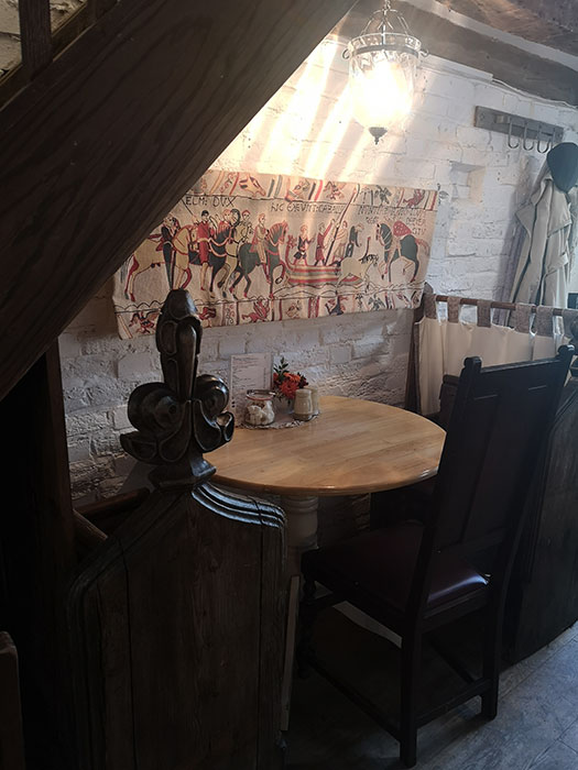 Table at Mrs Burton's Restaurant, Hastings