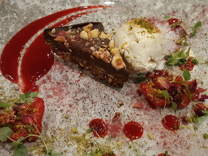 Allotment Vegan Eatery - Hazelnut slice