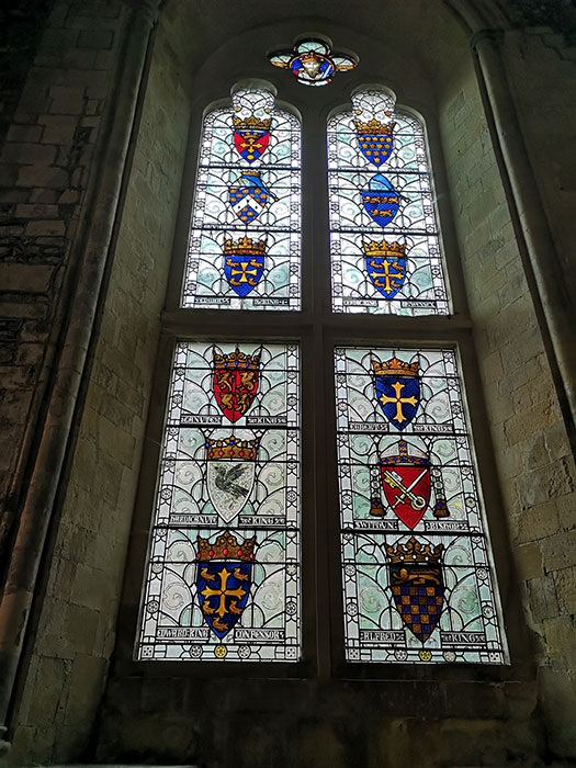 stained glass in The Great Hall