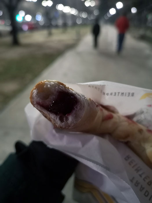 street food - filled pretzel