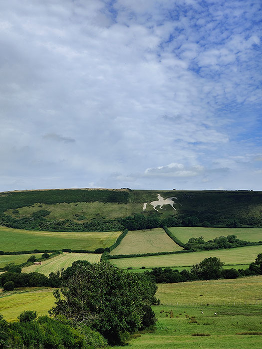 Osmington White Horse afar